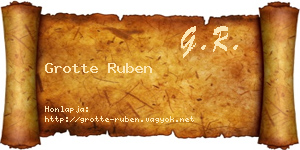 Grotte Ruben névjegykártya